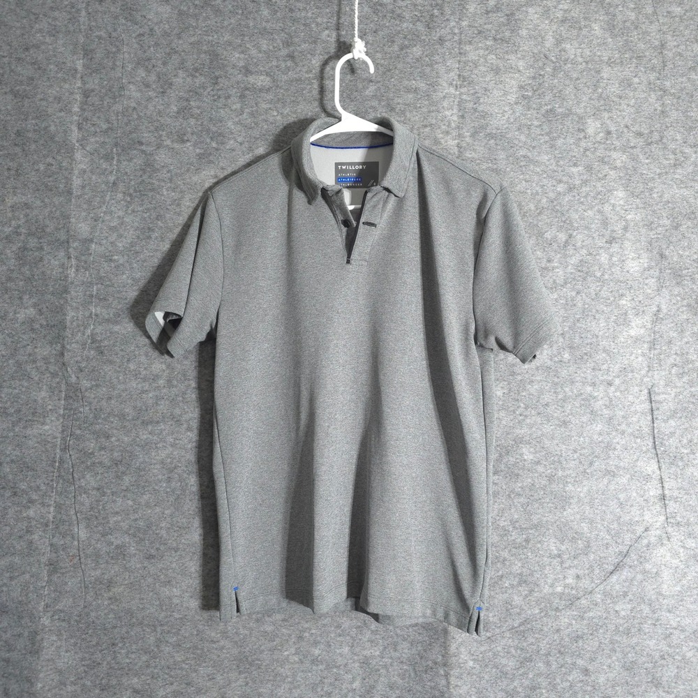 Twillory Athlounger Polo Shirt Mens S Gray Kids Athletic Athleisure Performances
